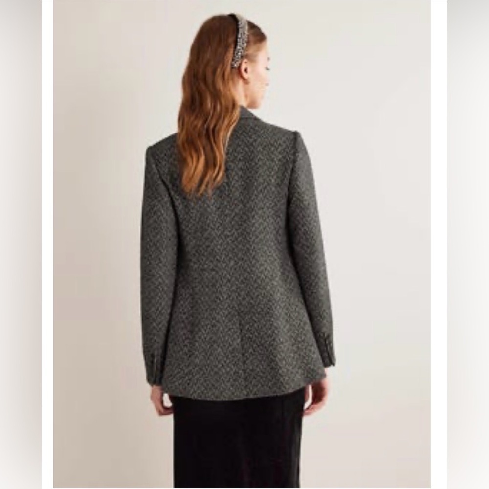 Boden Herringbone Relaxed Blazer Size 8 - Picture 2 of 12